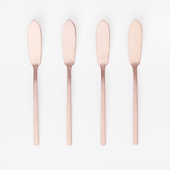 NIB West Elm Rose Gold Cheese Spreader Set - Picture 2 of 10